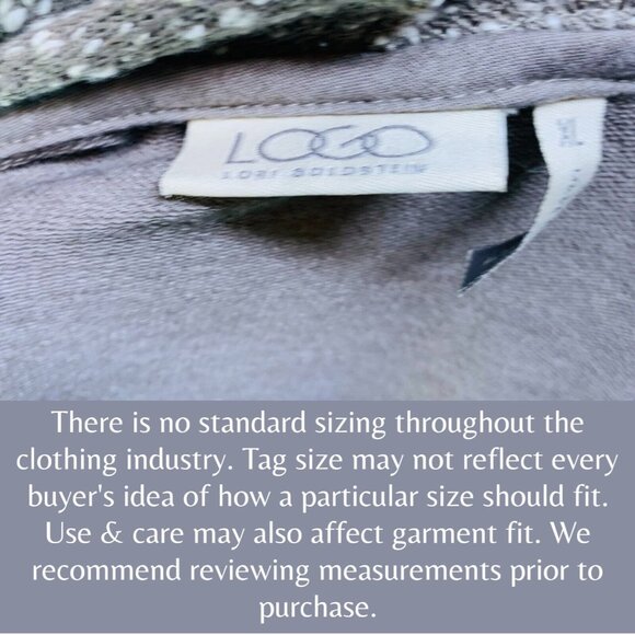 Logo Lori Goldstein Womens Cardigan Mixed Media Open Front Boucle Knit Shale XL - Picture 9 of 11